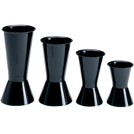 Tapered Vases with Snap-on Base - Black