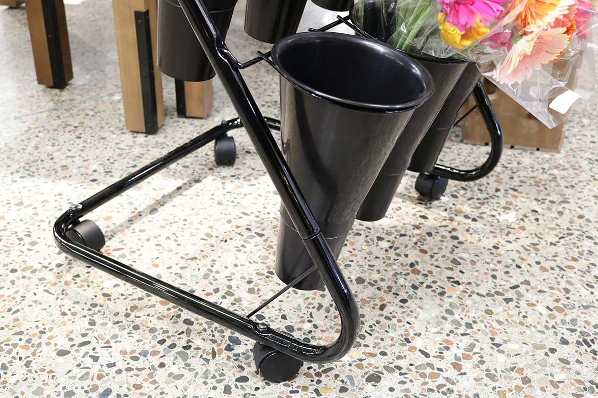 Locking Casters for Indoor Mobile Floral Displays