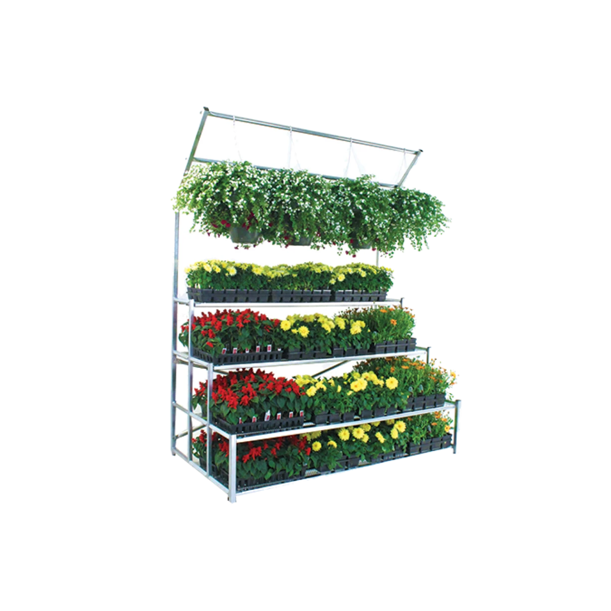 3-Tier Bench Display with Double Purlin