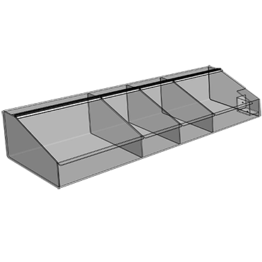 Acrylic Compartment Bin with Lid